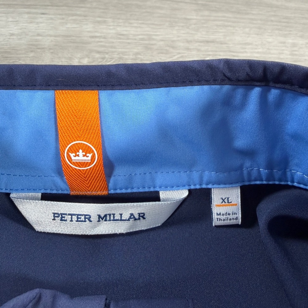 Peter Millar Weld Elite Hybrid 1/2 Zip Pullover Blue Mens XL Golf Performance - Picture 3 of 10